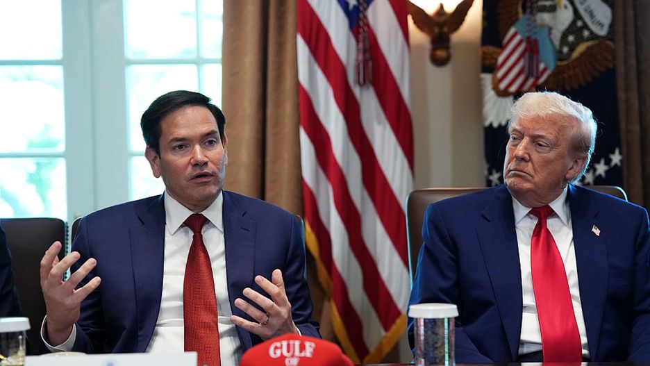 President Trump Holds Cabinet Meeting At White House
WASHINGTON, DC - APRIL 30:  U.S. President Donald Trump listens as U.S. Secretary of State Marco Rubio speaks during a Cabinet meeting at the White House on April 30, 2025 in Washington, DC. Trump convened the meeting as reports released today say the U.S. economy contracted 0.3% in the first quarter of 2025, the first negative reading in three years, fueled by a massive surge in imports ahead of the administration's expected tariffs. (Photo by Andrew Harnik/Getty Images)
Andrew Harnik