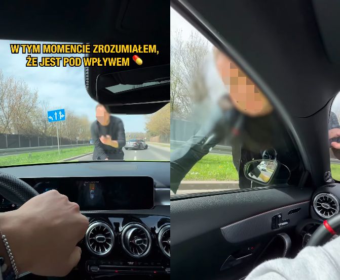 Kamil Szymczak relacjonuje wypadek. Pokazał nagranie