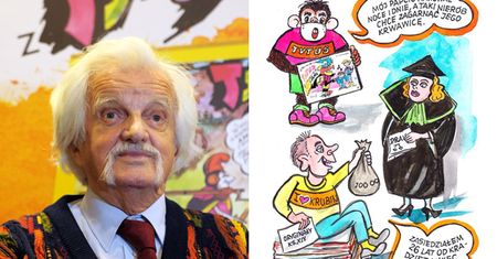 Papcio Chmiel procesuje się o skradzione plansze Tytusa. Skomentował to rysunkiem!