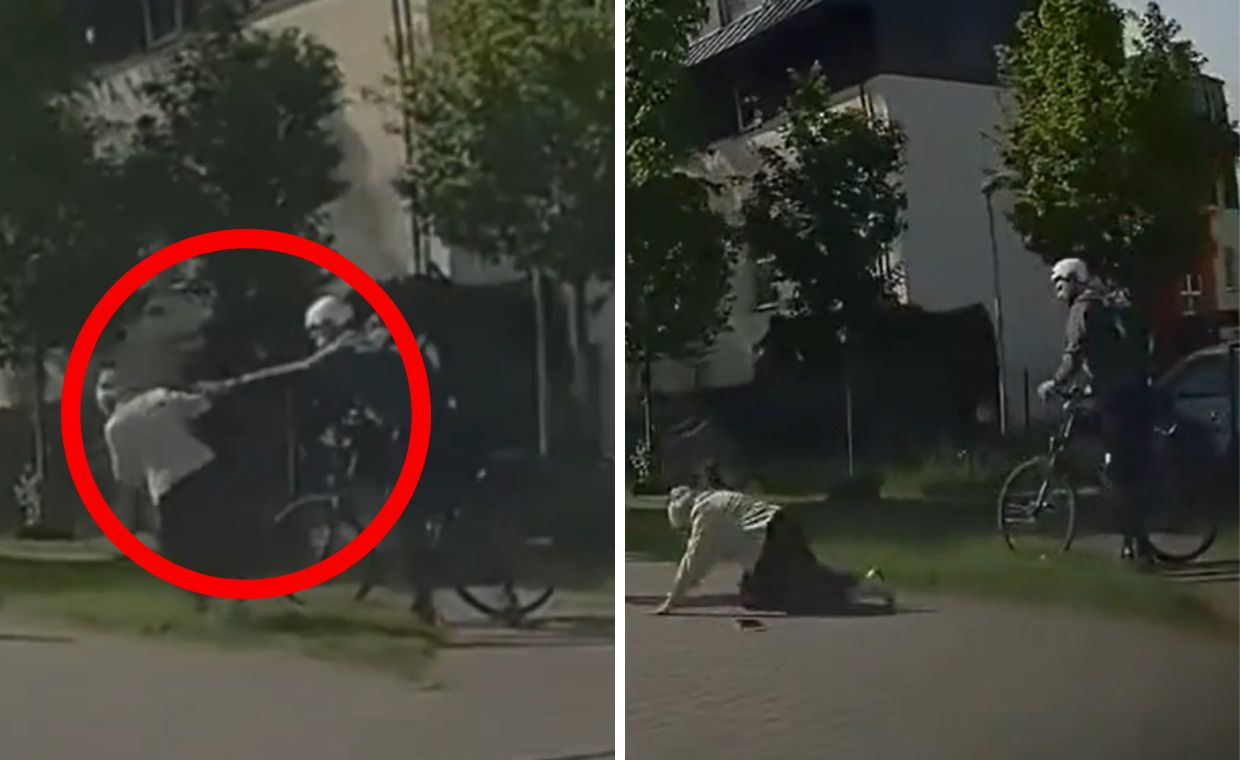 Skandaliczne zachowanie rowerzysty. Przewrócił 80-latkę na betonowy chodnik