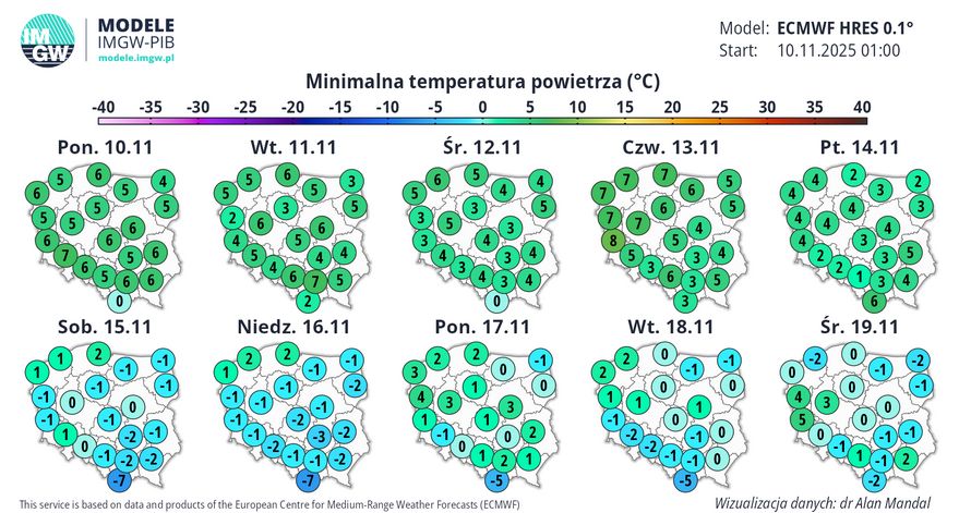Nocami będzie mróz