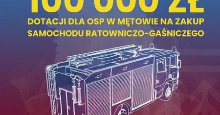 Nowy wóz ratowniczo-gaśniczy dla OSP Mętów