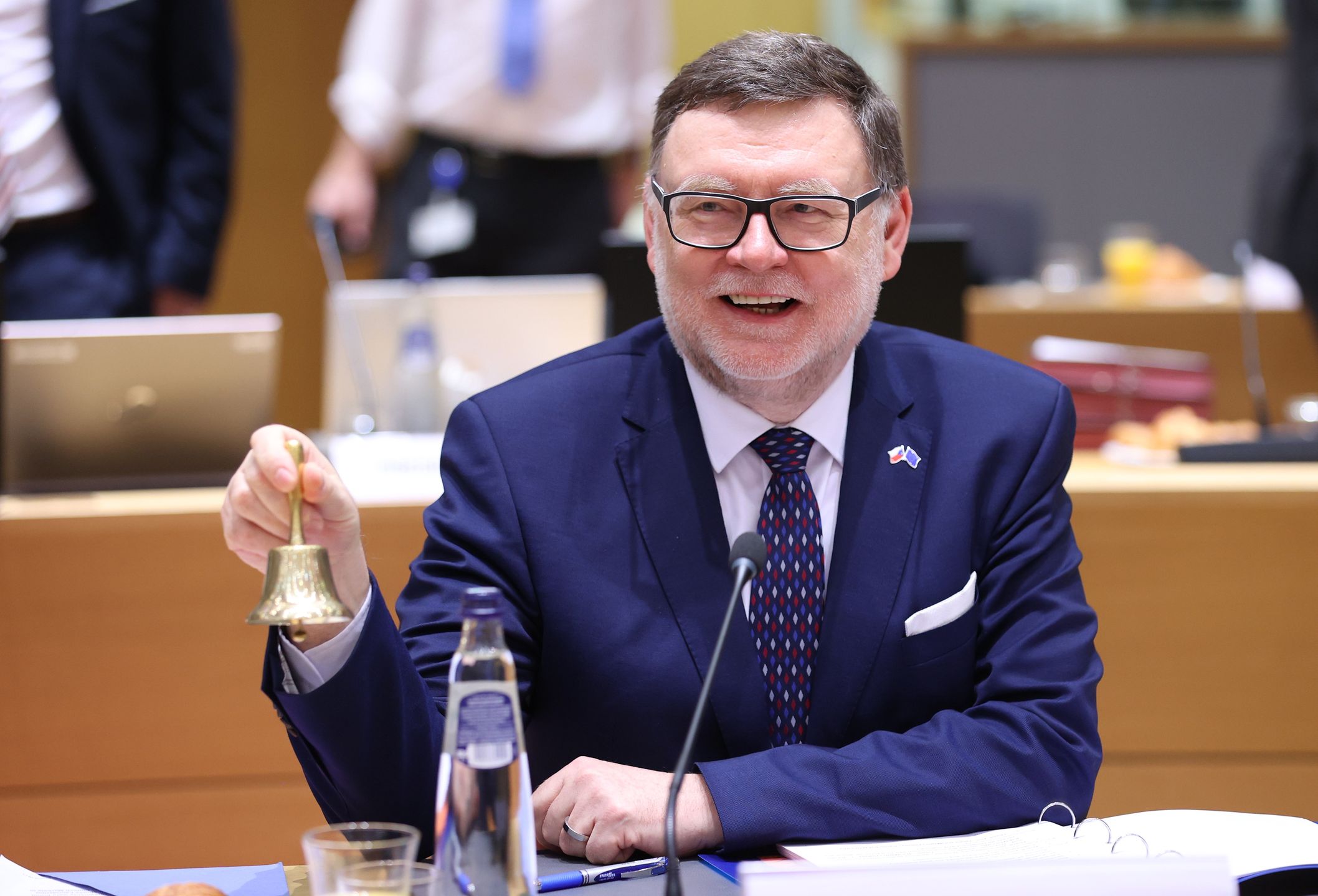 BRUSSELS, BELGIUM - JULY 12: Czech Minister of Finance Zbynek Stanjura attends the EU Economic and Financial Affairs Council Meeting in Brussels, Belgium on July 12, 2022. (Photo by Dursun Aydemir/Anadolu Agency via Getty Images)