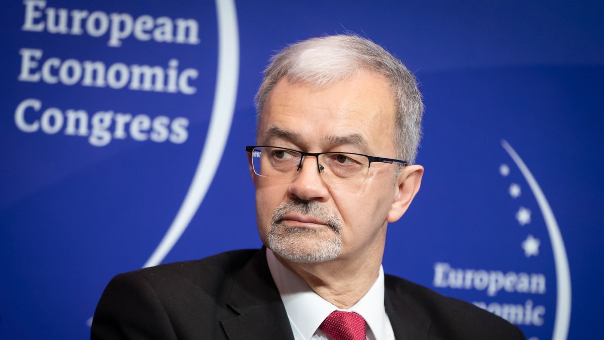 Jerzy Kwiecinski (Deputy Chairman of the Board, Bank Pekao SA) during the European Economic Congress in Katowice, Poland on April 26,  2022 (Photo by Mateusz Wlodarczyk/NurPhoto via Getty Images)