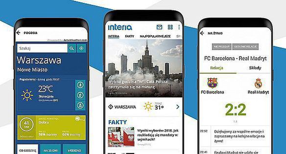Interia z odświeżoną aplikacją na Androida. Nowe kategorie i dokładniejsze informacje pogodowe
