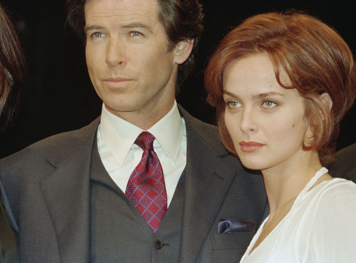 Pierce Brosnan i Izabella Scorupco na premierze "GoldenEye" w 1995 r.