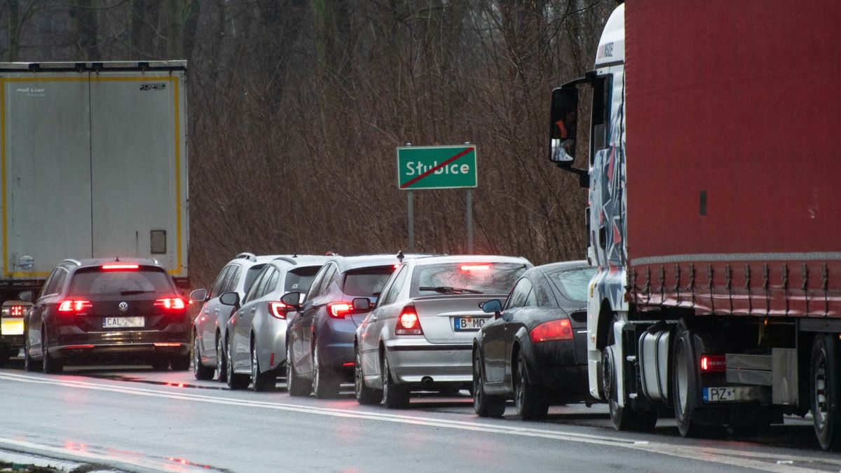 Korki przy granicy z Niemcami, luty 2024 rok