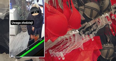 Nagranie z salonu z bielizną. Blondynka się nie krepowała