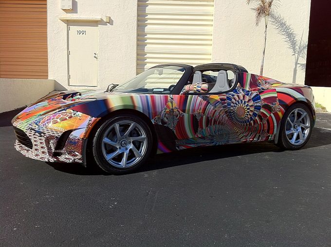 Tesla Roadster Art