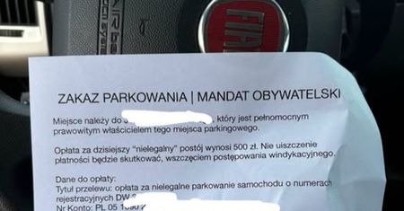 Kurier zaparkował na osiedlu. Pokazał "mandat obywatelski"