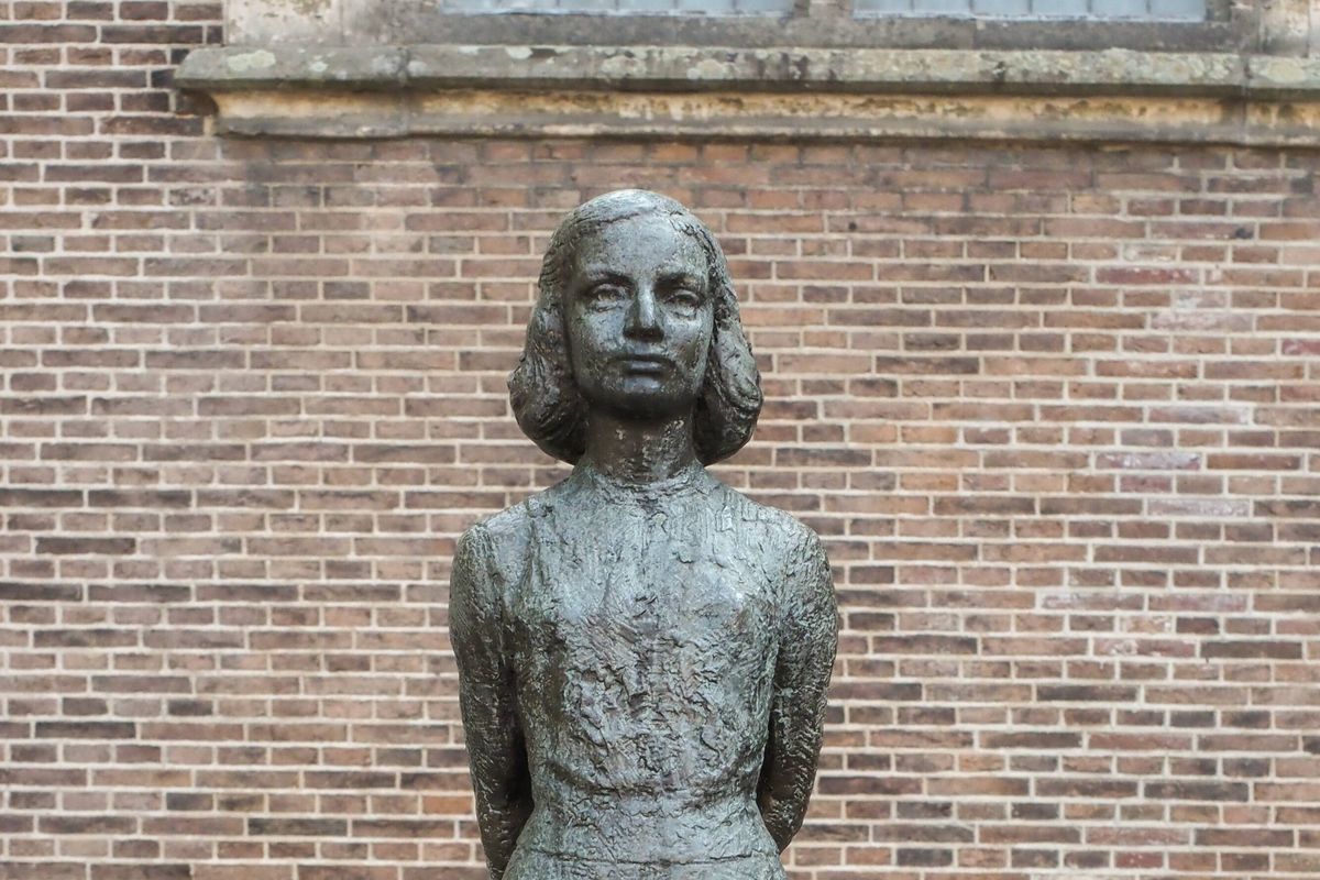 Anna Frank statue in Utrecht, Netherlands