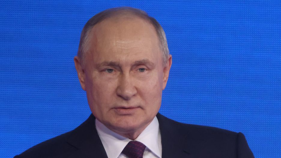 ODINTSOVO, RUSSIA - JANUARY 16 (RUSSIA OUT) Russian President Vladimir Putin talks during the Municipal Service Award Ceremony, on January 16, 2024 in Odintsovo, west of Moscow, Russia. Putin visited an annual award ceremony for municipal workers, heads of municipalites, villiage elders and employers of territirial departments. (Photo by Contributor/Getty Images)