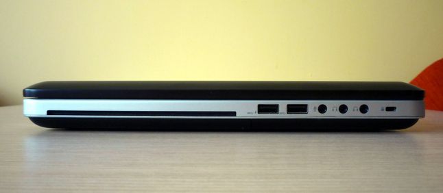 HP Envy 17-3030ew - ścianka lewa (BD-ROM, 2 x USB 3.0, 3 x audio, Kensington Lock)