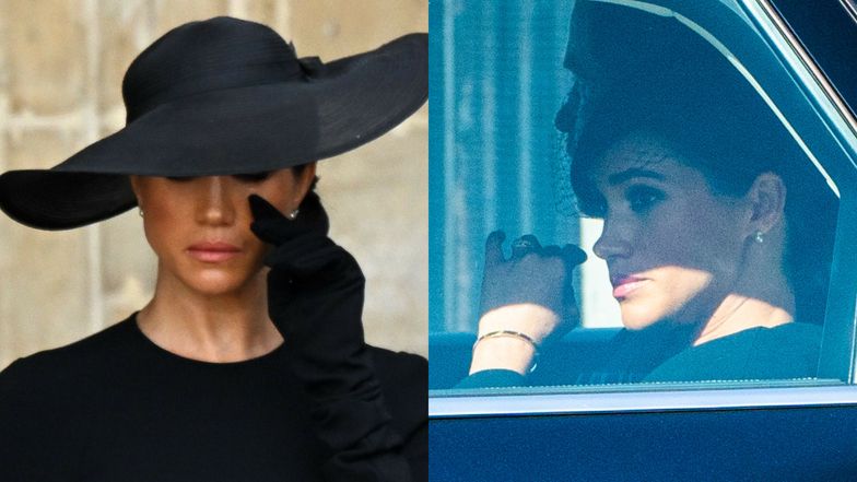 Ekspertka od mowy ciała analizuje "DYSTANS" Meghan Markle i Harry'ego na pogrzebie, a internauci chwalą: "Jako JEDYNA płakała po królowej"