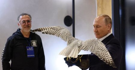 Putin pozuje z sokołem i zapowiada "pomoc" Ukraińcom. "Nasz obowiązek"