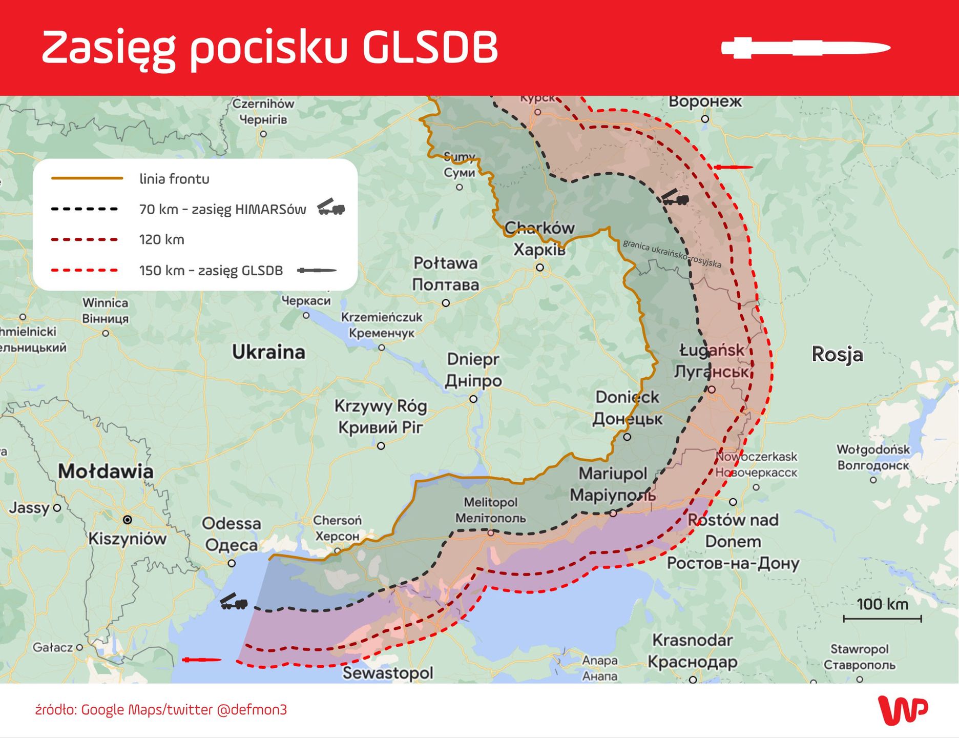 Zasięg pocisku GLDB