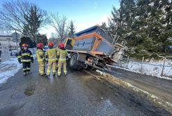 1,5 promila. Kierowca pługosolarki zjechał z drogi
