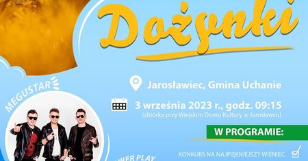 Dożynki w Jarosławcu 2023. Wystąpią: MeGustar, Power Play
