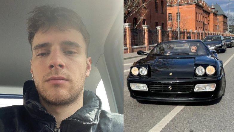 Maciej Musiał wozi się ferrari po Trójmieście