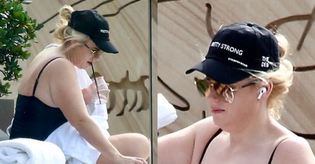 Rebel Wilson eksponuje ODCHUDZONĄ sylwetkę na hotelowym tarasie (ZDJĘCIA)