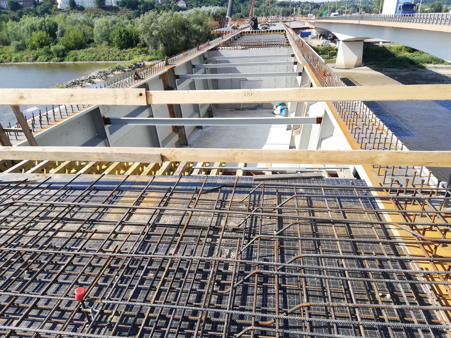 Budowa mostu na Wiśle w Sandomierzu