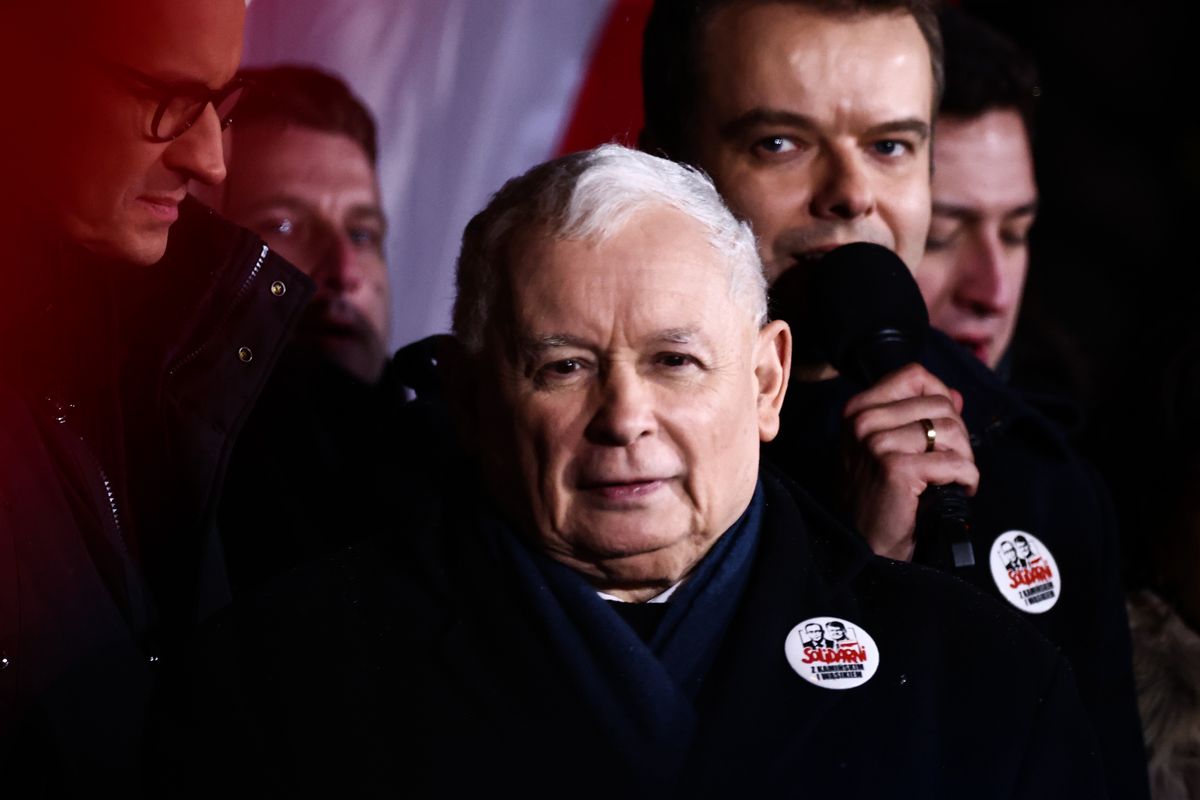 Jarosław Kaczyński i inni politycy PiS pojawili się przed Prokuraturą Krajową