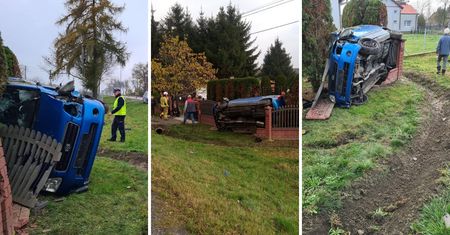 Tragiczny wypadek. Zjechał do rowu i uderzył w ogrodzenie