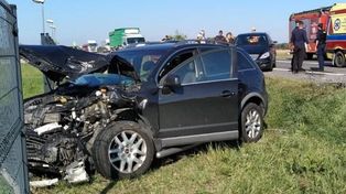 Wypadek na DK9 w Łoniowie. Droga była całkowicie zablokowana