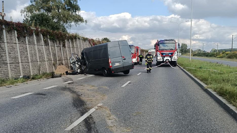 Kielce. Wypadek trzech pojazdów. Są ranni 