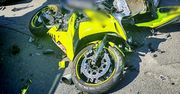 Wałbrzych: Wypadek motocyklisty. Z obrażeniami trafił do szpitala