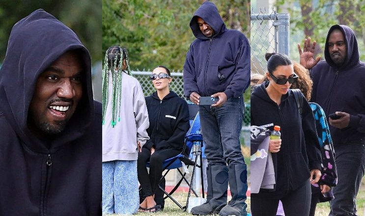 Zwaśnieni Kim Kardashian i Kanye West spędzają WSPÓLNE popołudnie z dziećmi