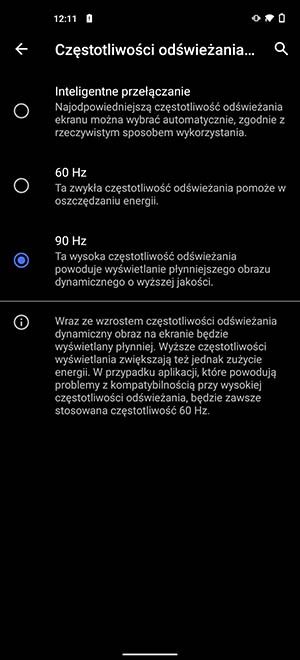 ekran 90 Hz