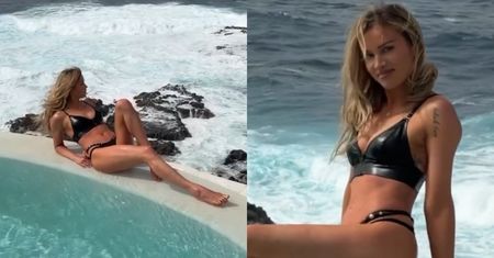 Maffashion wypoczywa w skórzanym BIKINI nad hiszpańskim basenem. Relaksuje się po pytaniach o Fabijańskiego w "TzG"?