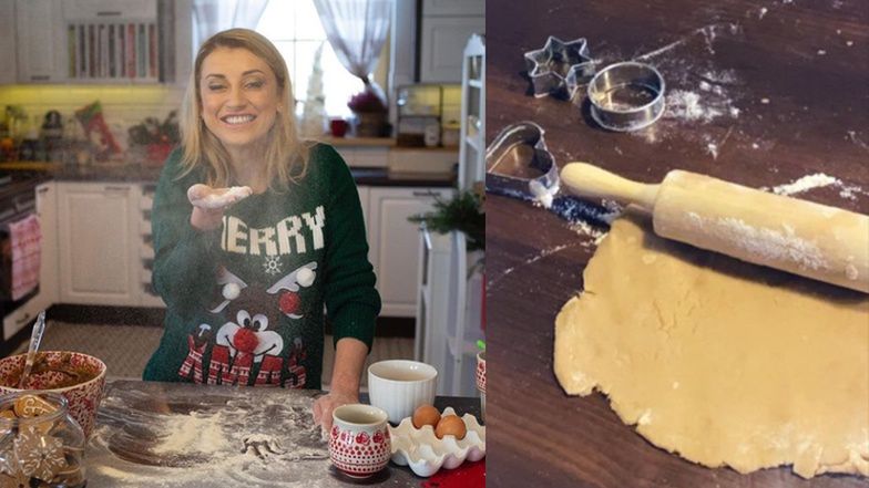 Justyna Żyła piecze świąteczne ciasteczka