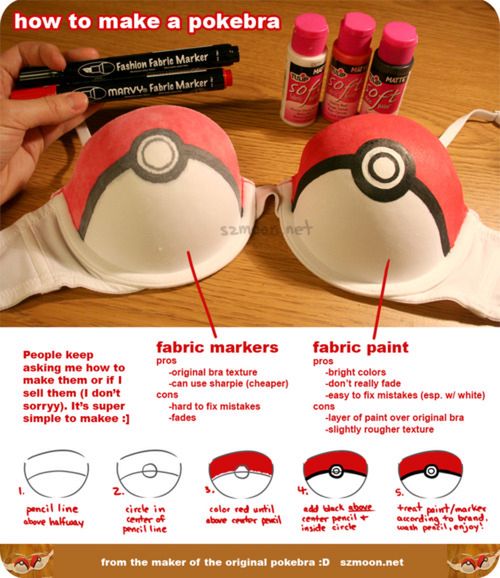 Jak samemu wykonać pokeballowy stanik? 2