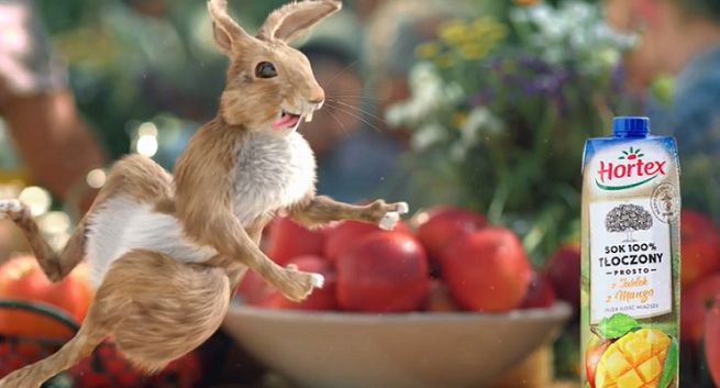 Matka Natura z zającem Marianem reklamują nowe soki Hortex (wideo)