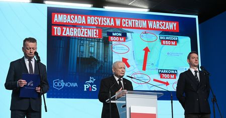 PiS chce zmiany miejsca ambasady rosyjskiej. Kaczyński tłumaczy