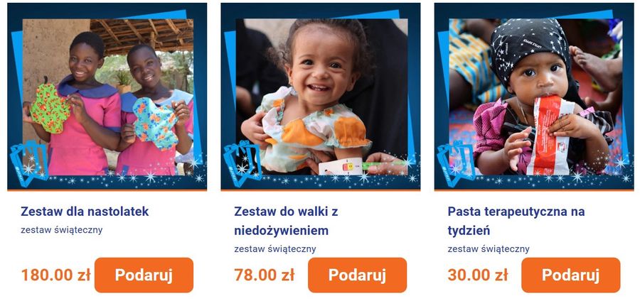 Świąteczne prezenty od Unicefu.