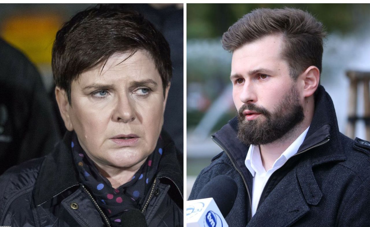 Beata Szydło i Sebastian Kościelnik