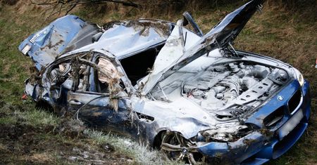 Wypadek nowego BMW M5 przy prędkości 300 km/h