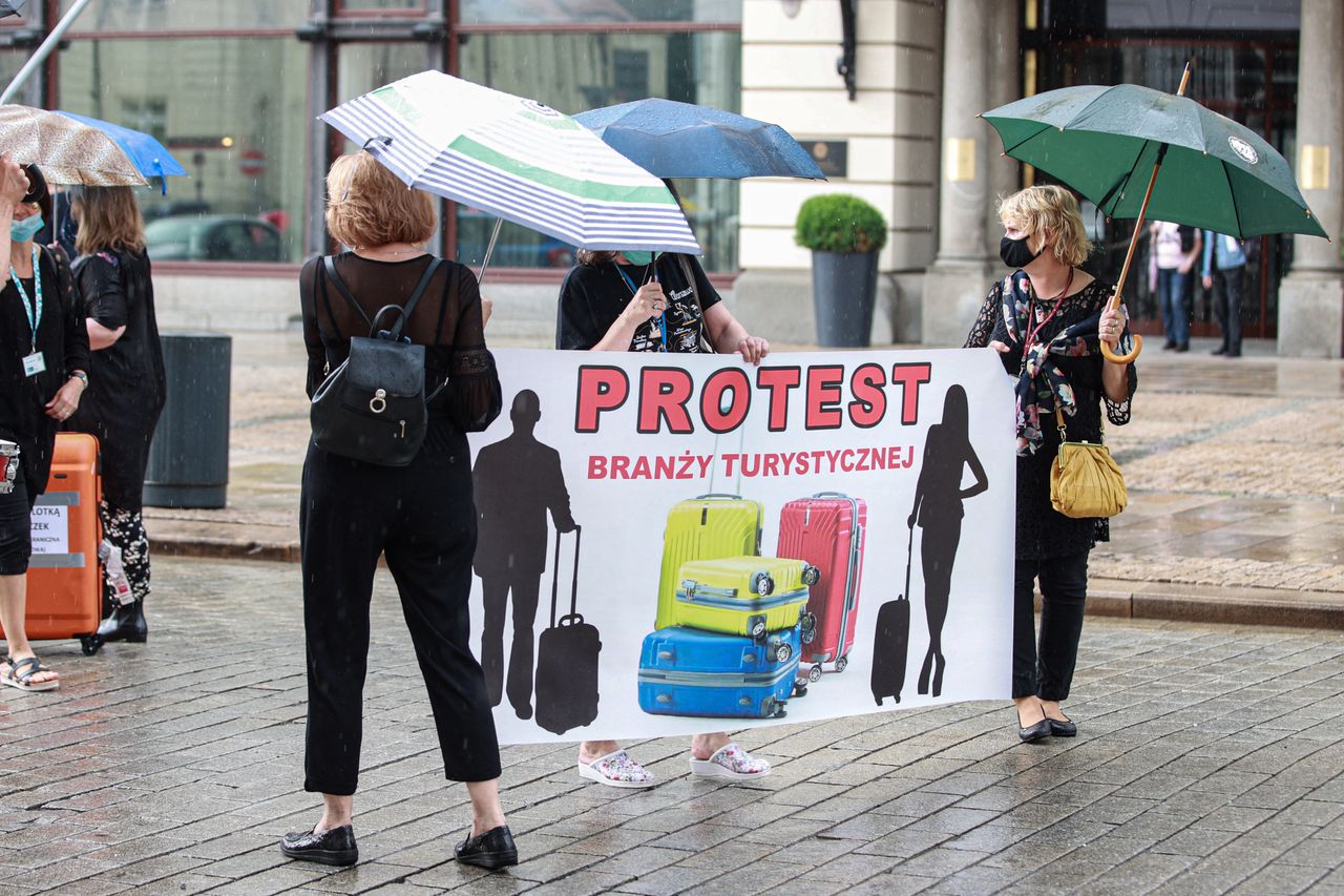 Warszawa. Branża turystyczna protestuje na ulicach