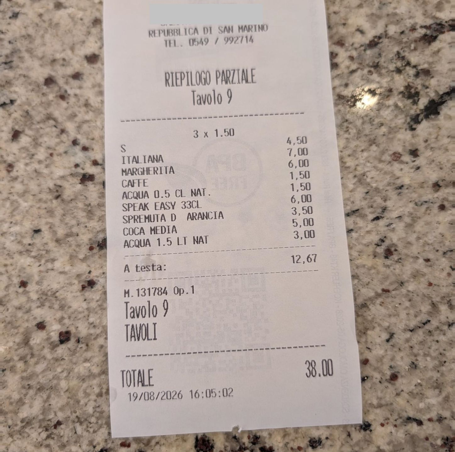 Tyle rodzina zapłaciła za obiad w restauracji w San Marino