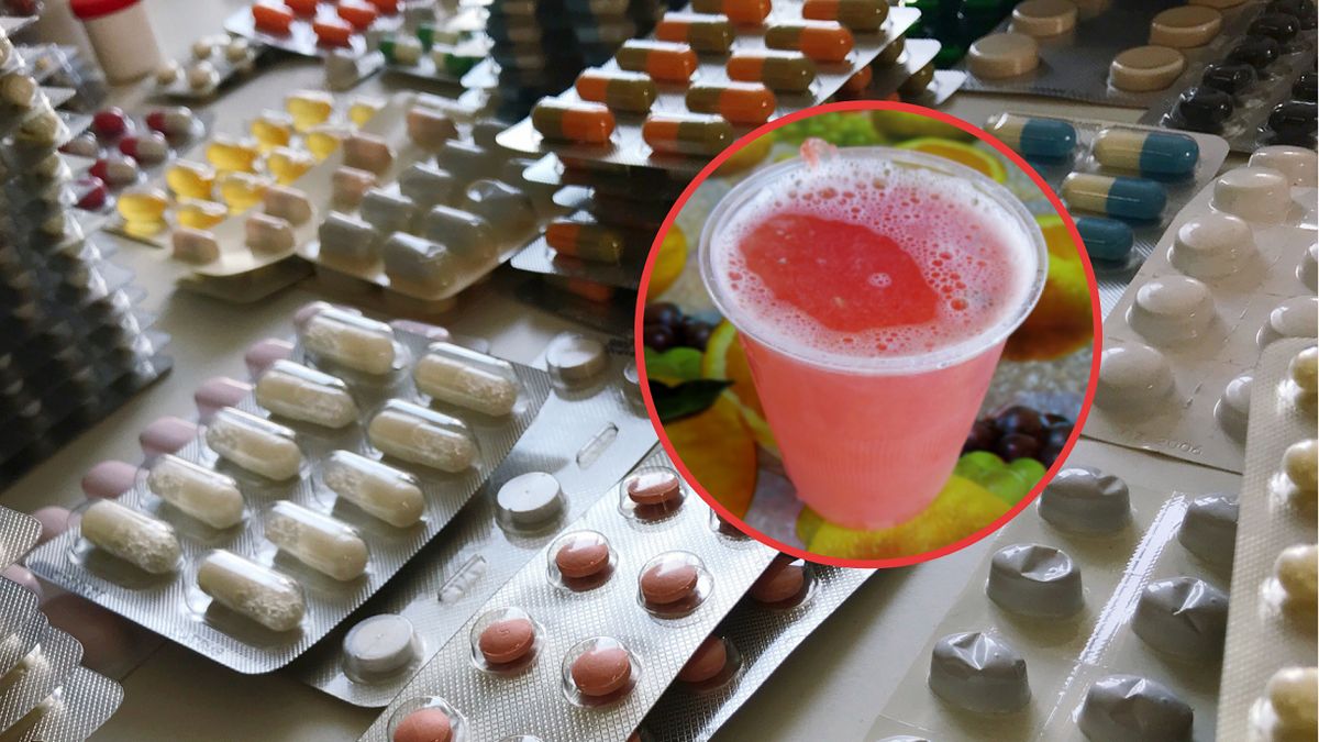 Sok grejpfrutowy to najgorsze, czym możesz popić leki