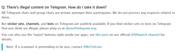 Telegram FAQ - previous regulations