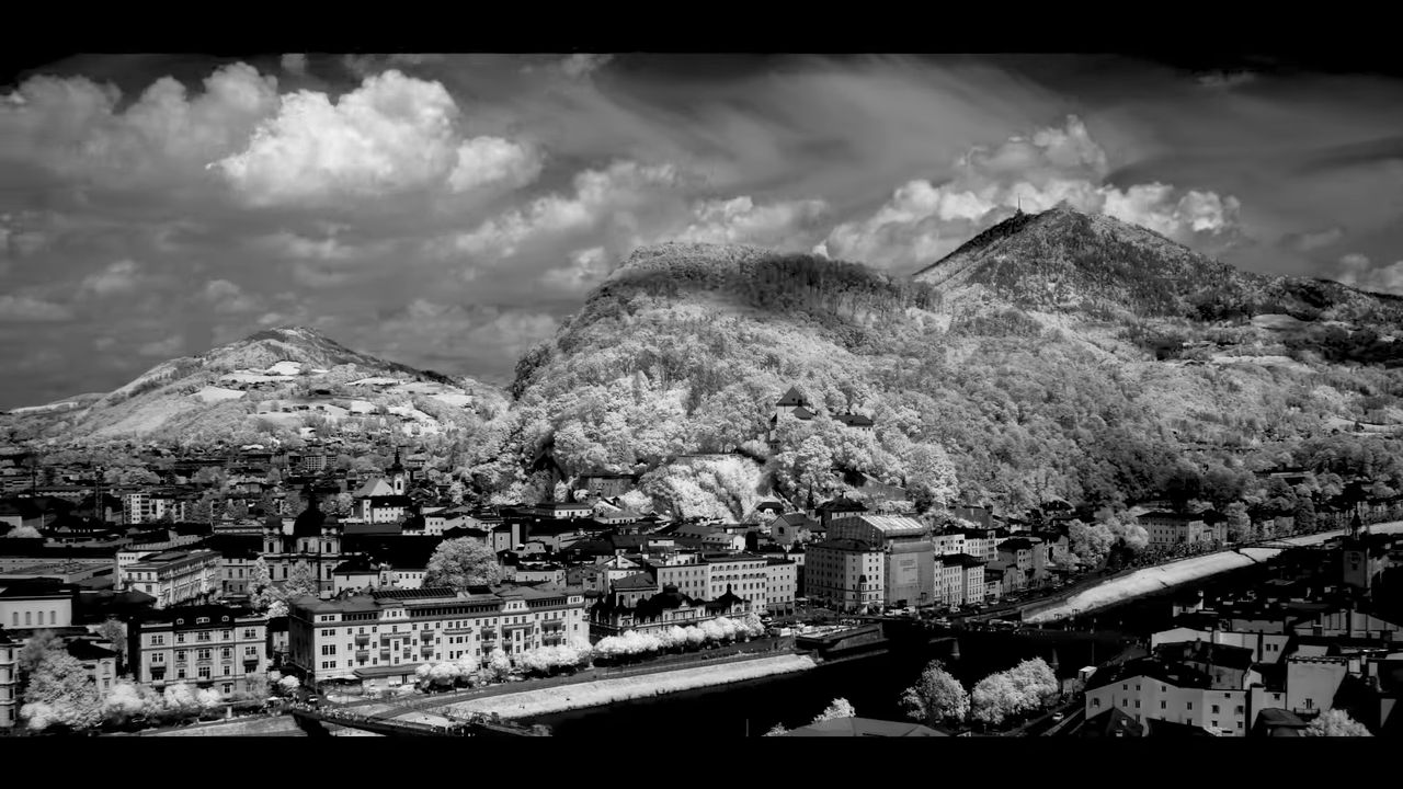 Salzburg - miasto Mozarta w 3 aktach podczerwieni