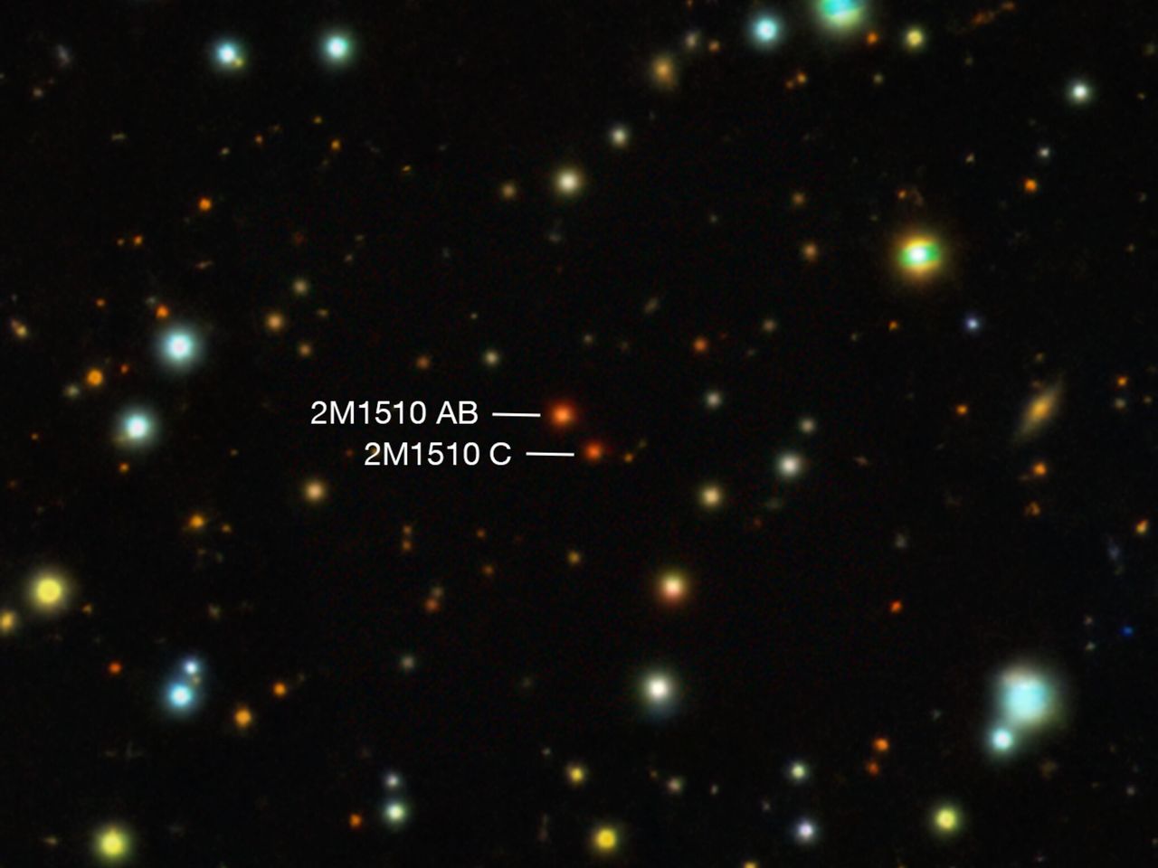 Para brązowych karłów 2M1510 AB, którym towarzyszy trzeci.