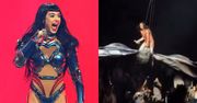 Niebezpieczna sytuacja na koncercie Katy Perry. Gwiazda prawie RUNĘŁA NA ZIEMIĘ! (WIDEO)