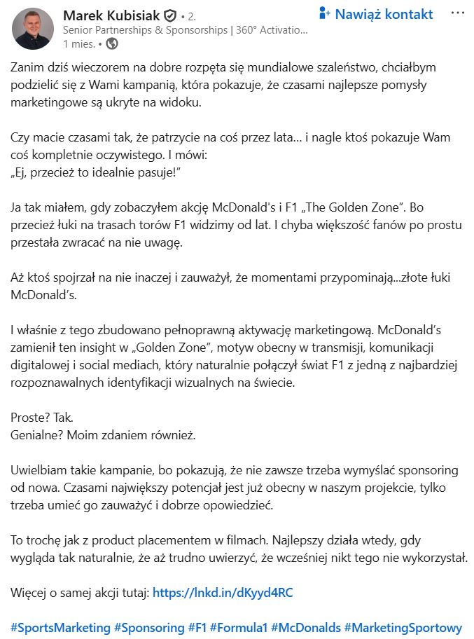 Komentarz o akcji McDonald's
