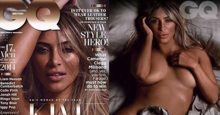 Półnaga Kim na okładce "GQ"... Została "KOBIETĄ ROKU"! (ZDJĘCIA)