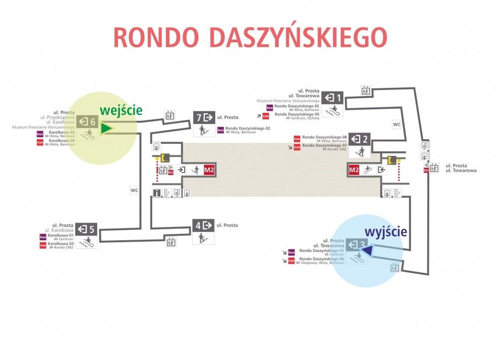 Gdzie wyjścia i wejścia do metra? Mamy plan każdej stacji!